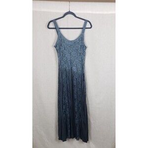 Indigo Thread Co Maxi S Dress Blue‎ Lace Panel Ombre Whimsigoth Fairy Ethereal